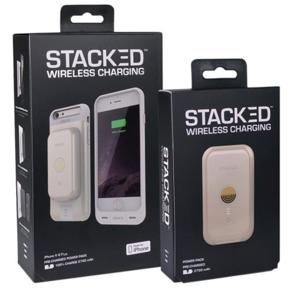 Stacked  Wireless Charger 2750mAh Phone Case Power Pack for iPhone 6 and 6 Plus - Picture 1 of 10